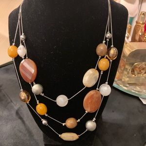 Brown and Silver Necklace